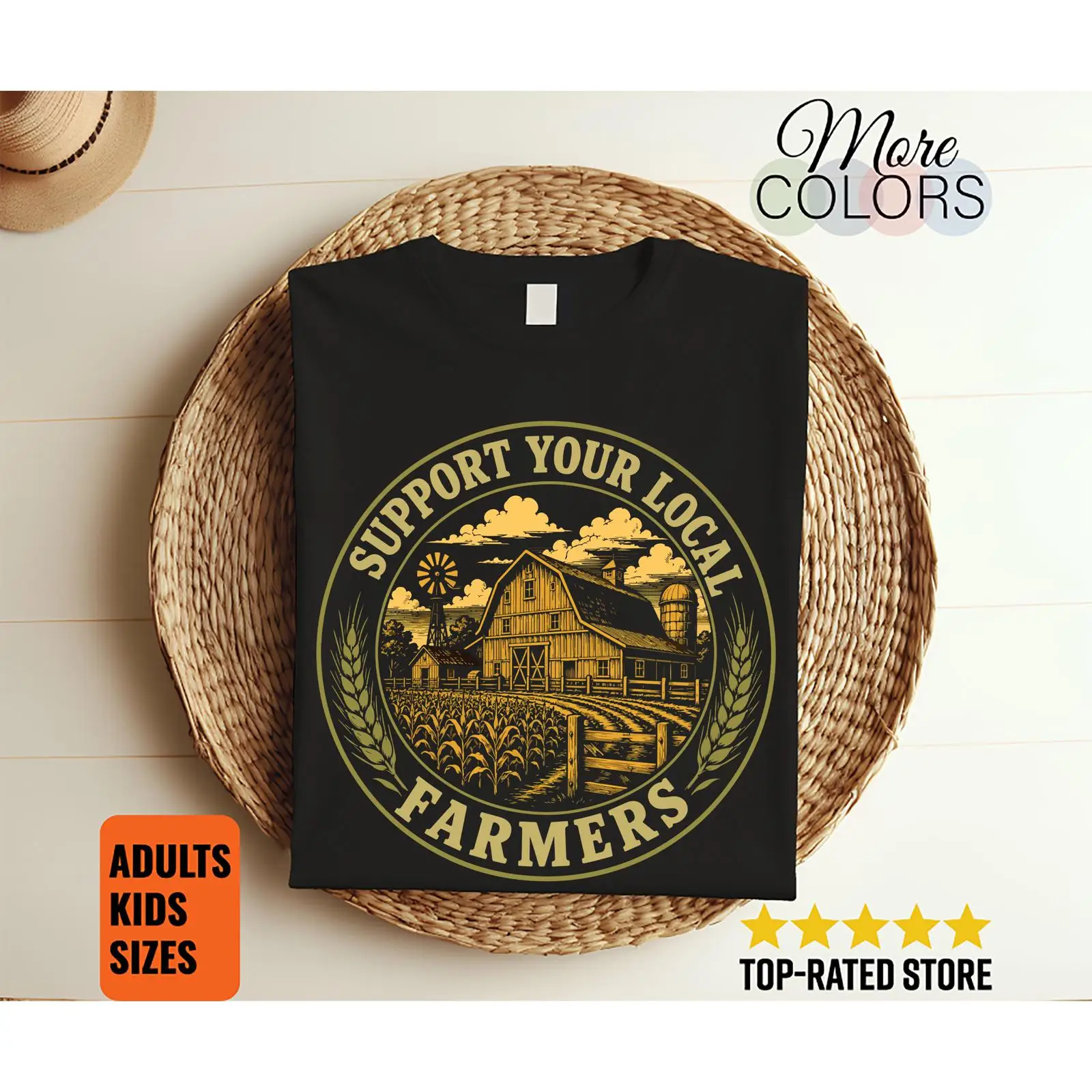 Agriculture Farming For Kids - Support Your Local Farmers Vintage Farm