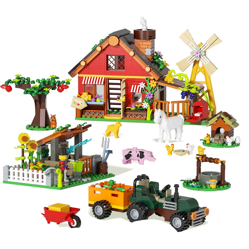 649PCS Creative Windmill Farm  - огляд і ціна Agriculture Farming For Kids