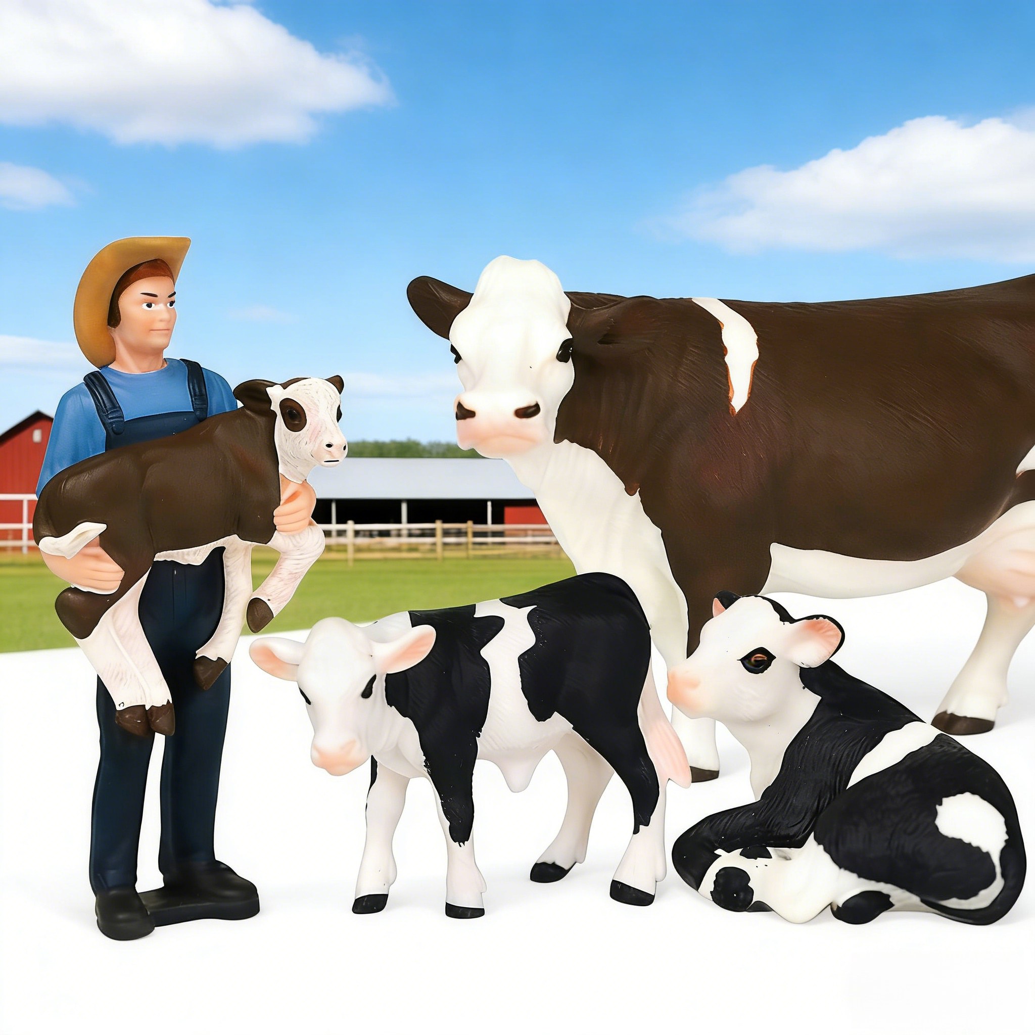 Farm Farmer And Cow Model Set  - огляд і ціна Agriculture Farming For Kids
